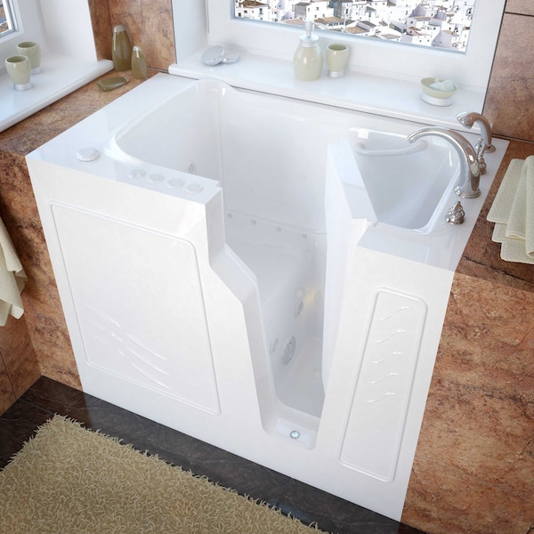 Meditub MediTub Walk-In 26 x 46 White Whirlpool & Air Walk-In Bathtub 2646RWD - main